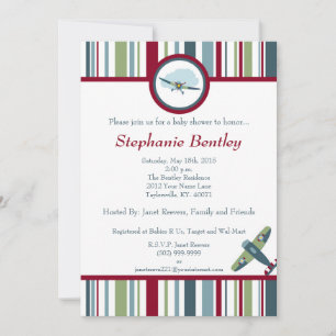 Invitación al avión Wings 5x7