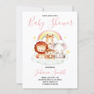 Invitación al azerbaiyano arcoiris en Baby Shower