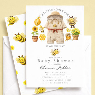 Invitación al Baby Shower de Abejita de Miel