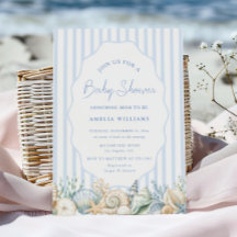 Invitación al Baby Shower de Acuarela Bajo el Mar