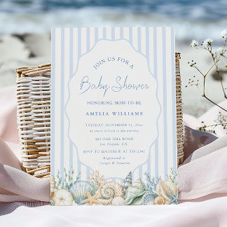 Invitación al Baby Shower de Acuarela Bajo el Mar