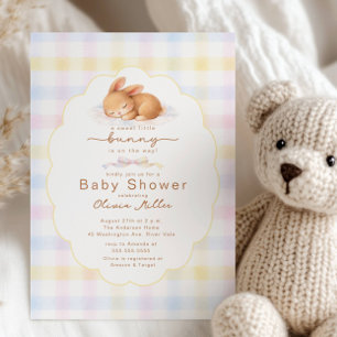 Invitación al Baby Shower de Conejito Dulce