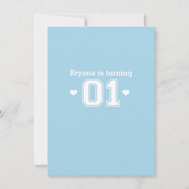 Invitación al baby shower de cumpleaños número 1 ' (Anverso)