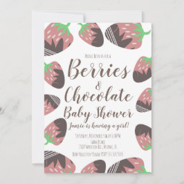 Invitación al Baby Shower de Fresa de Chocolate Fr