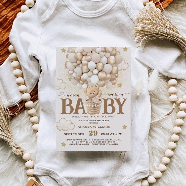 Invitación al Baby Shower de Globos de Osos que Es (Subido por el creador)