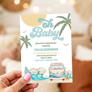 Invitación al Baby Shower de la Furgoneta de Playa