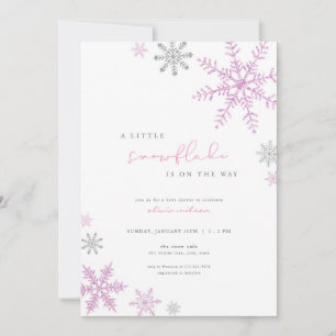 Invitación al Baby Shower de la Niña Copo de Nieve
