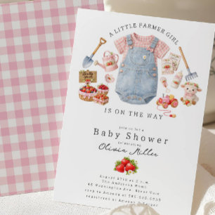 Invitación al Baby Shower de la Niña Granjera