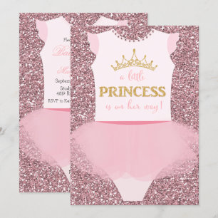 Invitación al baby shower de la pequeña princesa
