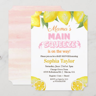 Invitación al baby shower de Lemon Main Squeeze