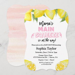 Invitación al baby shower de Lemon Main Squeeze