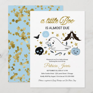 Invitación al Baby Shower de Little Boo de Hallowe