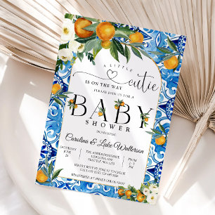 Invitación al Baby Shower de Little Cutie Citrus