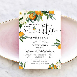 Invitación al Baby Shower de Little Cutie Citrus