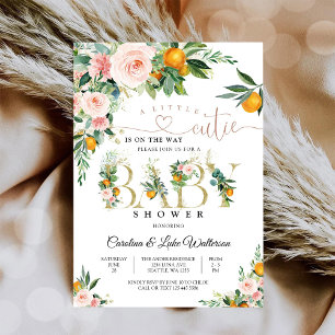 Invitación al Baby Shower de Little Cutie Citrus