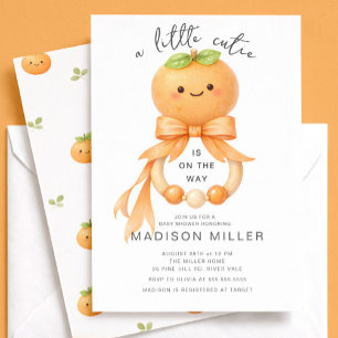 Invitación al Baby Shower de Little Cutie Orange