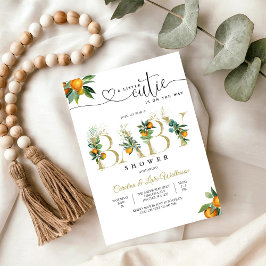 Invitación al Baby Shower de Little Cutie Orange