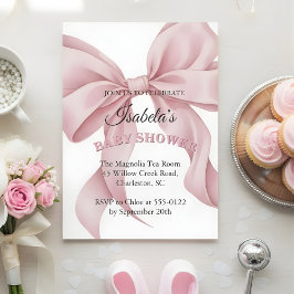 Invitación al Baby Shower de Niña Coquette Rosa co