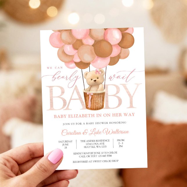 Invitación al Baby Shower de Osito de Peluche Ador (Subido por el creador)