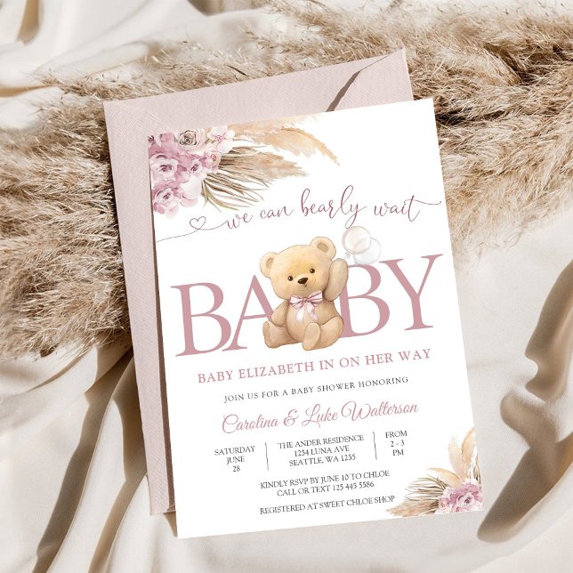 Invitación al Baby Shower de Osito Esperando (Subido por el creador)