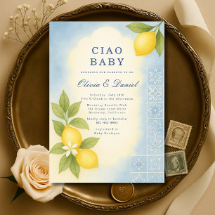Invitación al baby shower de parejas italianas Cia