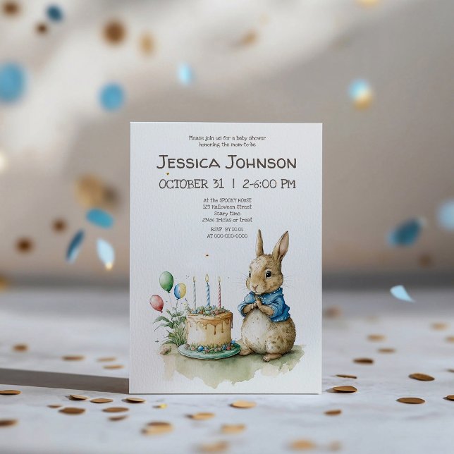 Invitación al Baby Shower de Peter Rabbit (Subido por el creador)