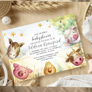 Invitación al Baby Shower de Sweet Little Farm