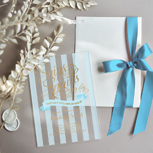 Invitación al Baby Shower del Bebé Niño Caracoles 