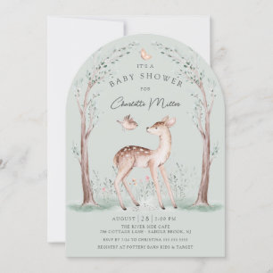 Invitación al Baby Shower del Ciervo del Bosque