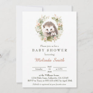 Invitación al Baby Shower del Erizo de Primavera