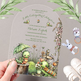 Invitación al Baby Shower del Jardín de la Oruga B