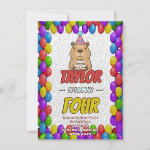 Invitación al Baby Shower del Lindo Capibara