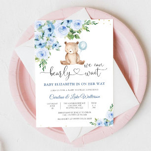 Invitación al Baby Shower del Osito de Peluche Azu