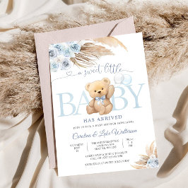 Invitación al Baby Shower del Osito de Peluche Azu