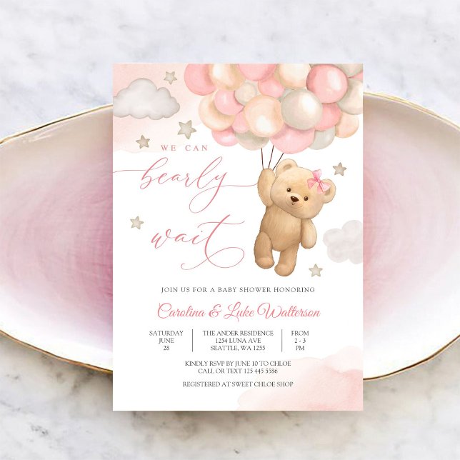 Invitación al Baby Shower del Osito Teddy Adorable (Subido por el creador)
