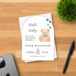 Invitación al Baby Shower del Osito Teddy Bebé