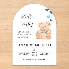 Invitación al Baby Shower del Osito Teddy Bebé