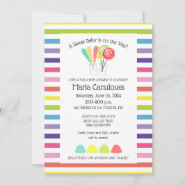 Invitación al Baby Shower Dulce Bebé Golosina