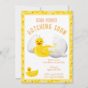 Invitación al Baby Shower: Patito a punto de nacer