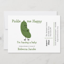 Invitación al Baby Shower Pickle me Happy
