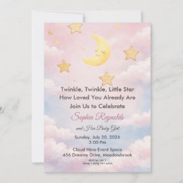 Invitación al Baby Shower Rosa de Estrellita Brill
