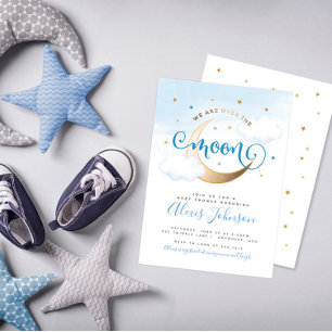 Invitación al Baby Shower 'Sobre la Luna'