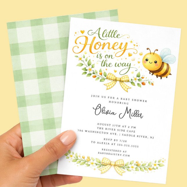 Invitación al Baby Shower "Un Poco de Miel" (Subido por el creador)
