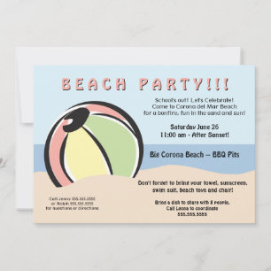 Invitación al baile de playa Hip and Fun Beach Bal