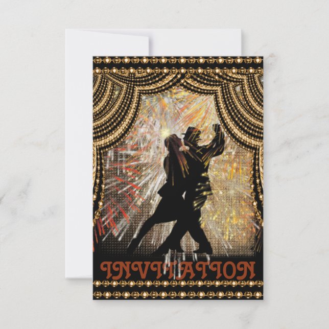 Invitación al baile latino Flamenco (Anverso)