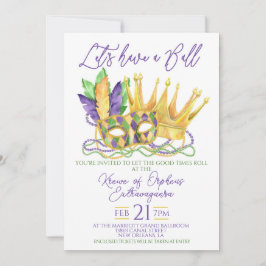 Invitación al baile Mardi Gras