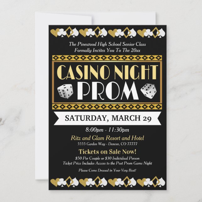 Invitación al baile nocturno del Casino Prom (Anverso)