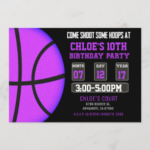 Invitación al baloncesto - Chica de invitación dep