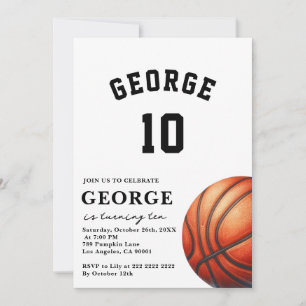 Invitación al baloncesto, fiesta de cumpleaños de