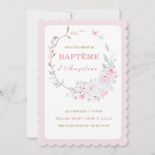 Invitación al baptême de notre fille